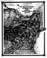 County Map fo New York, New Jersey, Pennsylvania, Ohio, Delaware, Maryland, Virginia, & West Virginia, Bond County 1875 Microfilm